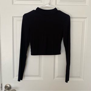 SHEIN mock neck crop top